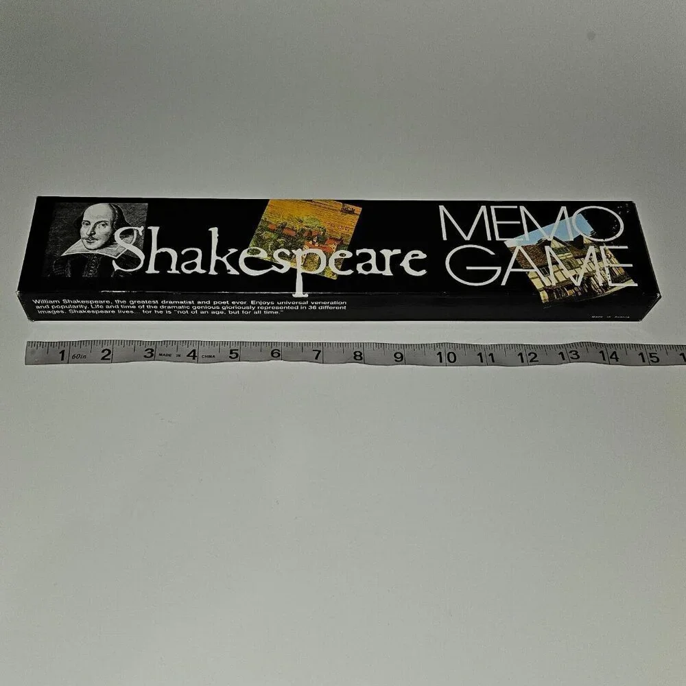 VTG Shakespeare Memo Game Memory Match COMPLETE 72 Cards 1995 Piatnik